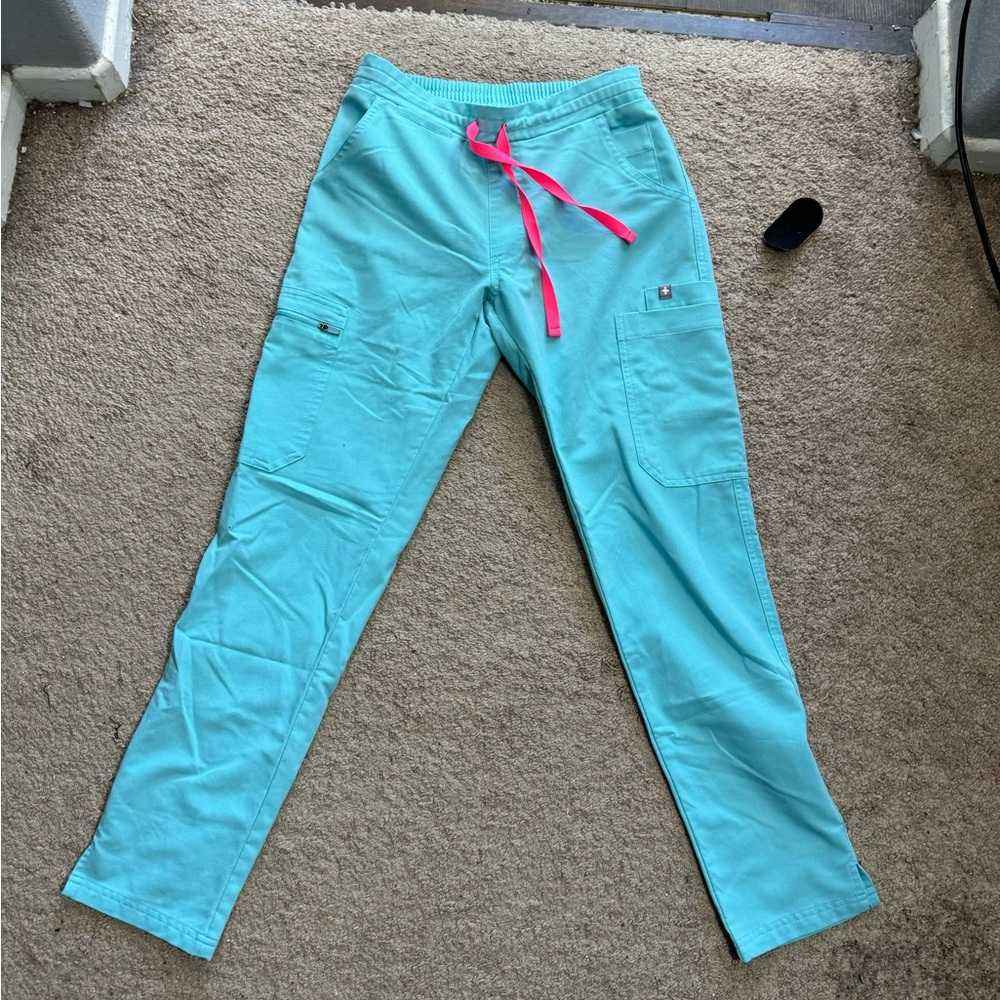 Figs Neon Blue Yola Scrub Bottoms